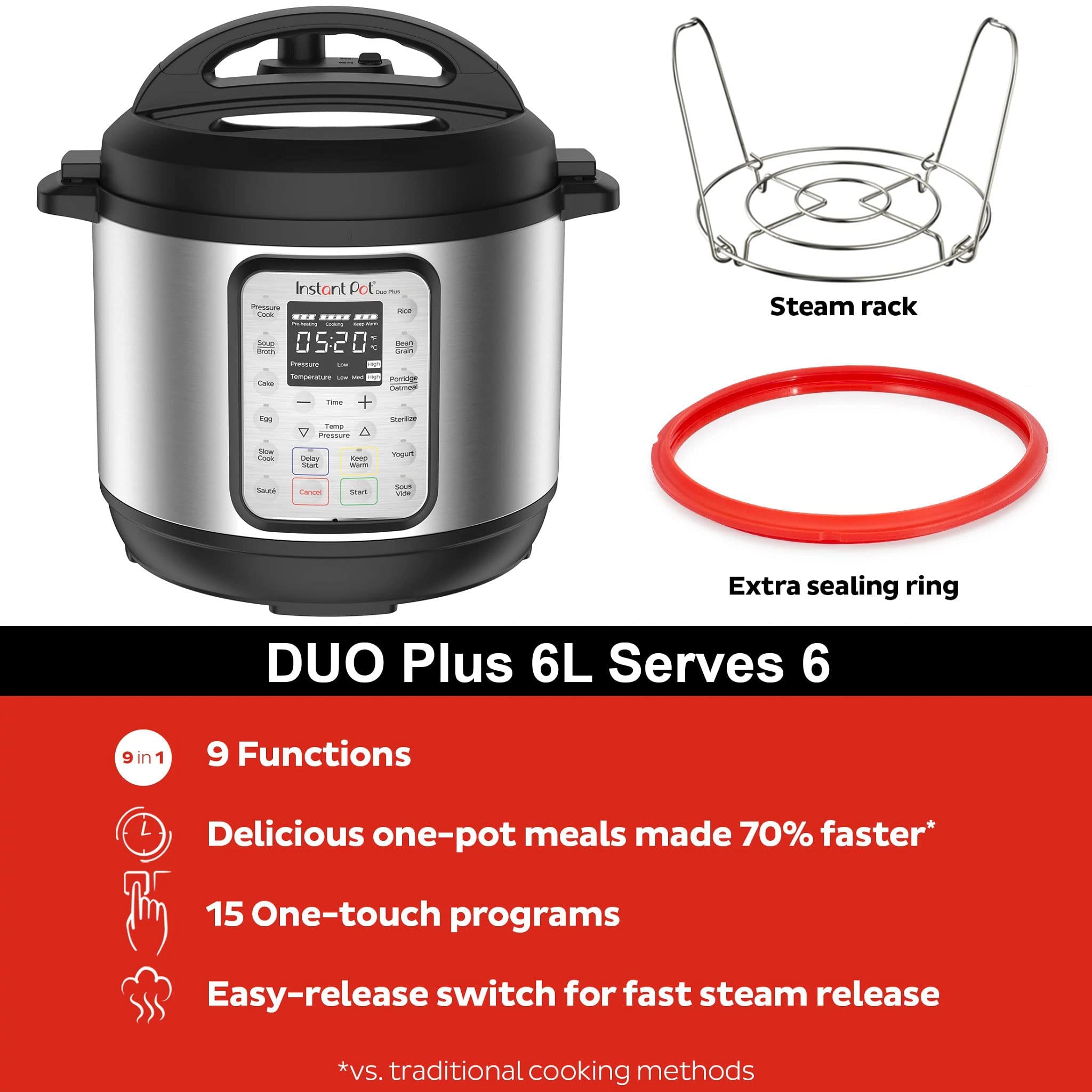 instant-pot-duo-plus-schnellkochtopf-5-7l-15-programme image 3