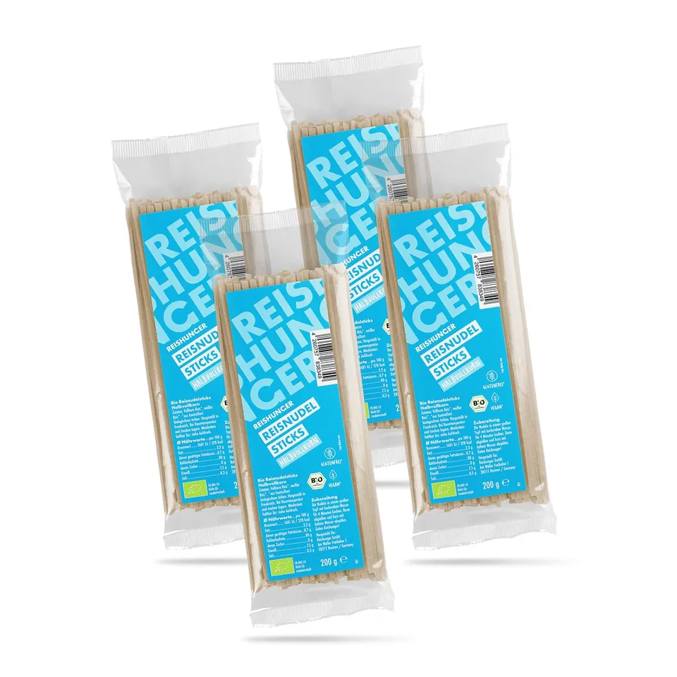 reishunger-bio-reisnudel-sticks-halbvollkorn-4-x-200-g image 1