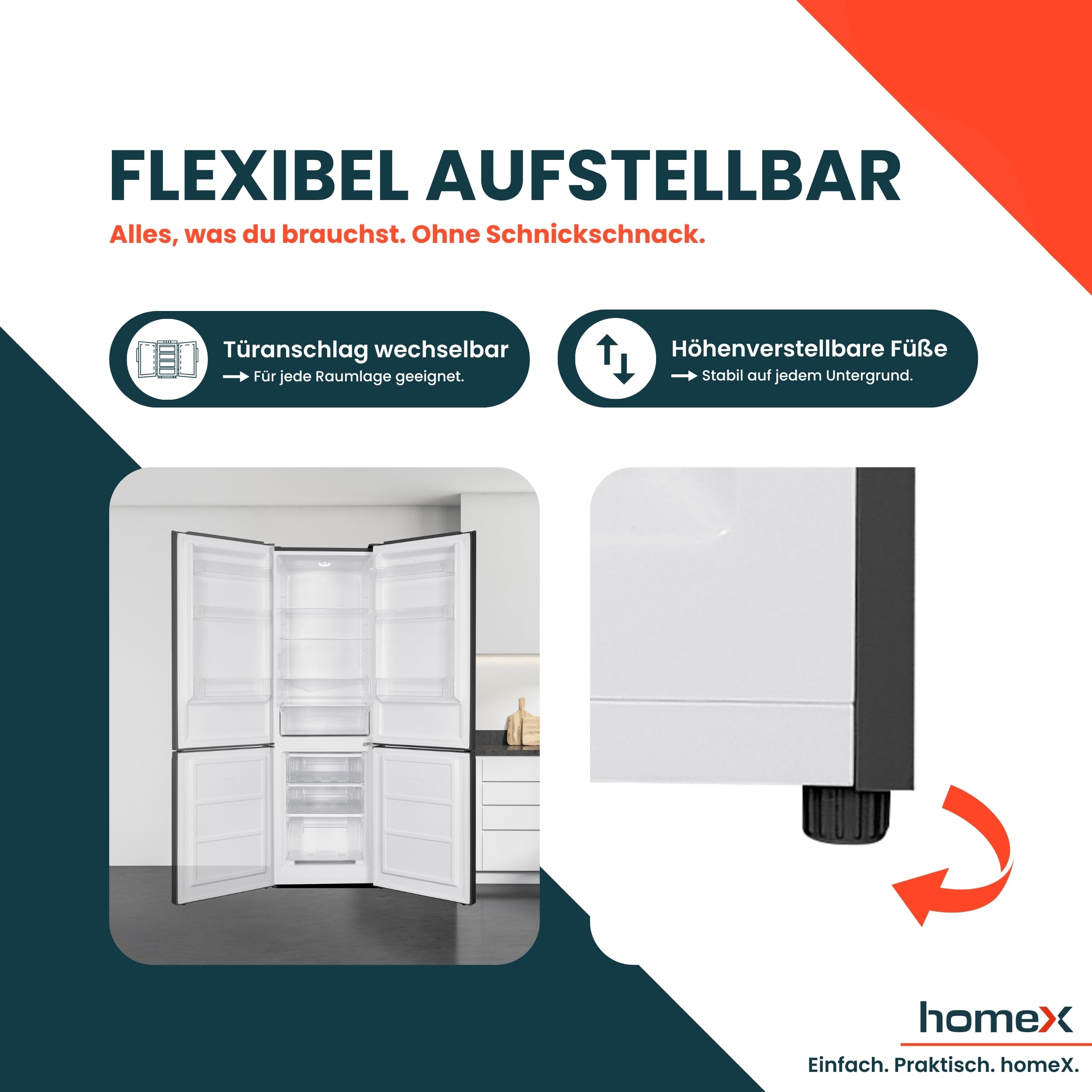 homex-k-hlen-cfs3151c-b-k-hl-gefrier-kombi-315l-schwarz image 8