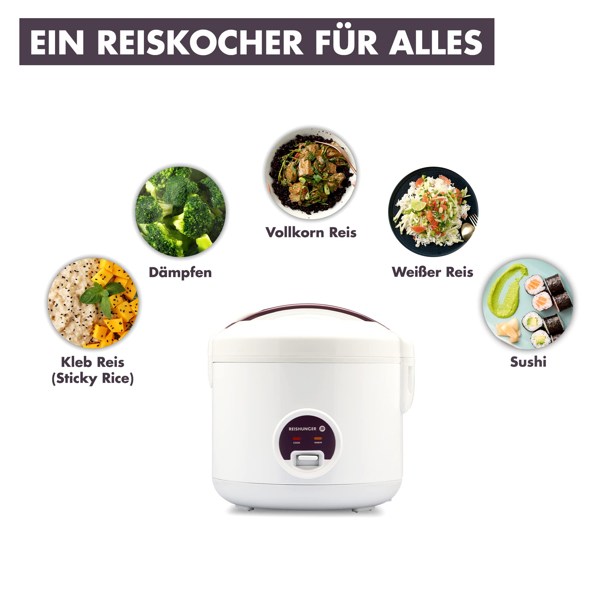reishunger-reiskocher-dampfgarer-wei-1-2l-1-6-personen image 3