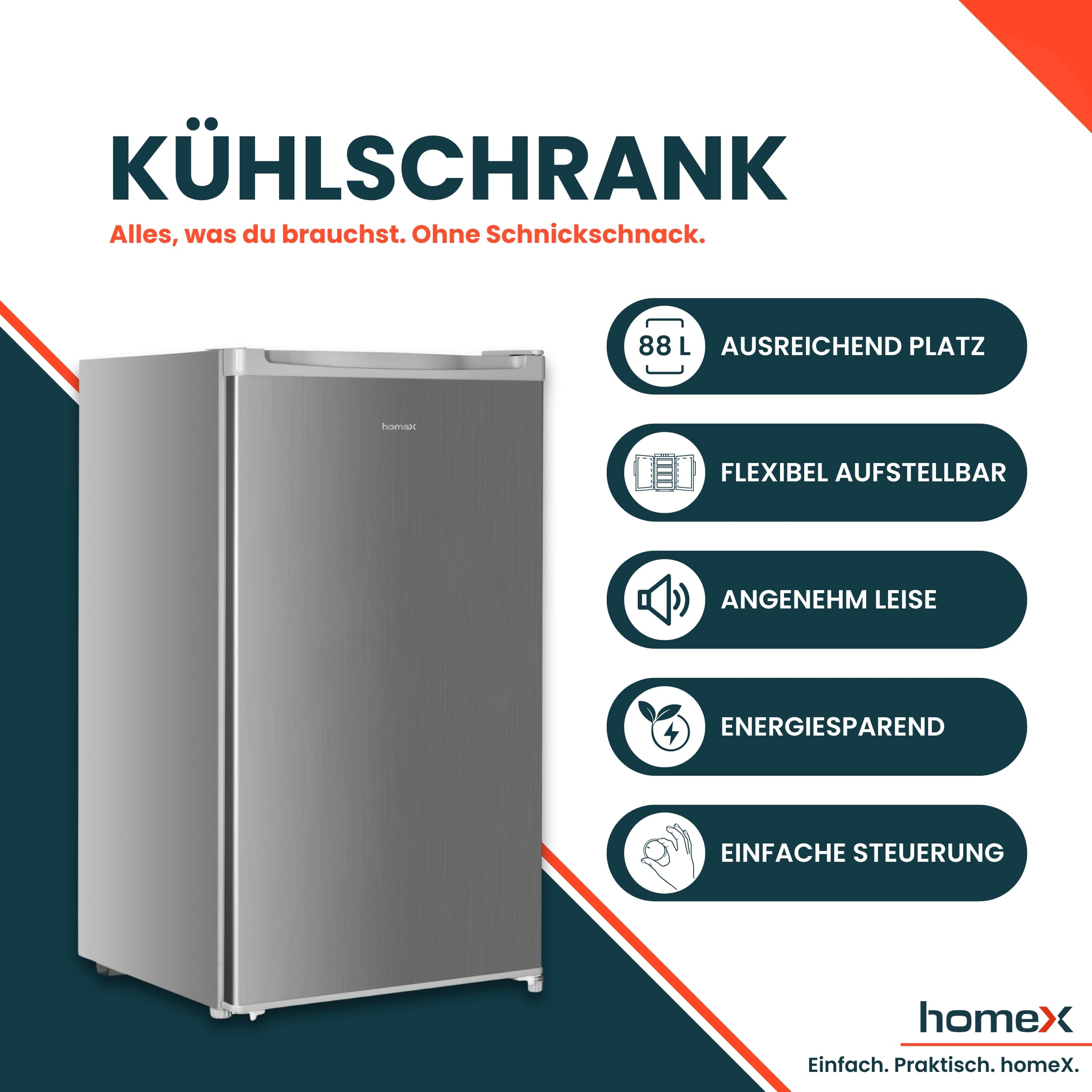 homex-cs1016-s-k-hlschrank-88l-silber-ohne-gefrierfach-leise image 2