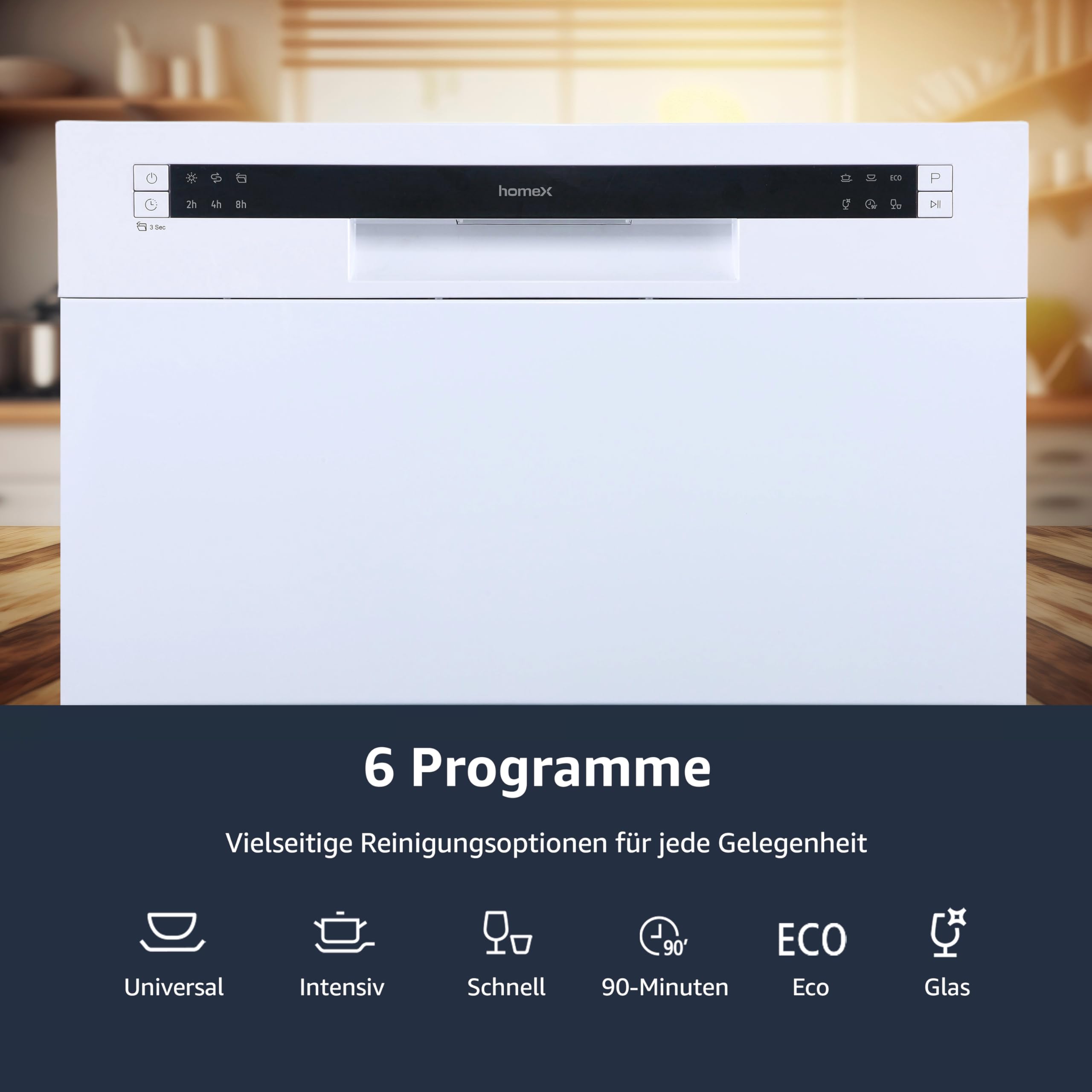 homex-gst6ae-w-tischgeschirrsp-ler-wei-6-gedecke image 4