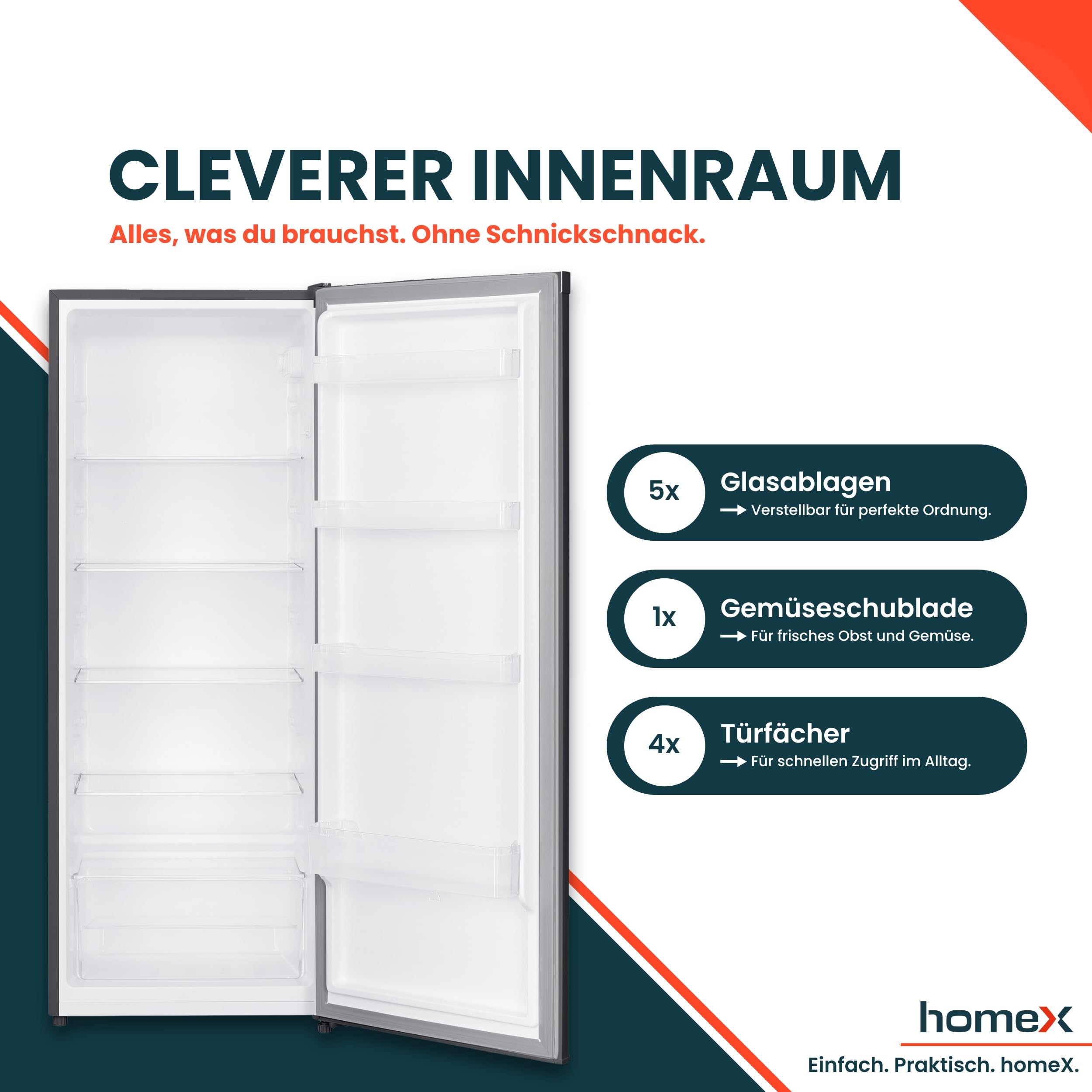 homex-k-hlen-cs2422e-s-k-hlschrank-ohne-gefrierfach-242l-silber image 3
