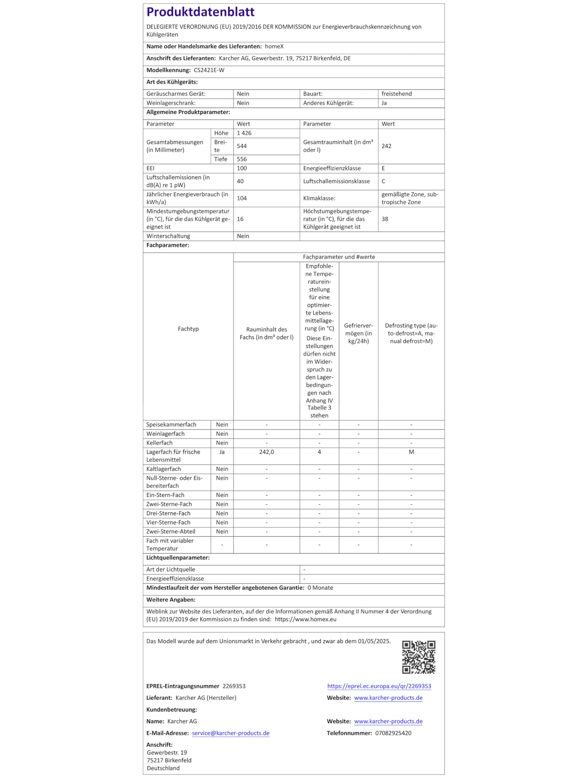 homex-cs2421e-w-k-hlschrank-242-l-ohne-gefrierfach image 8