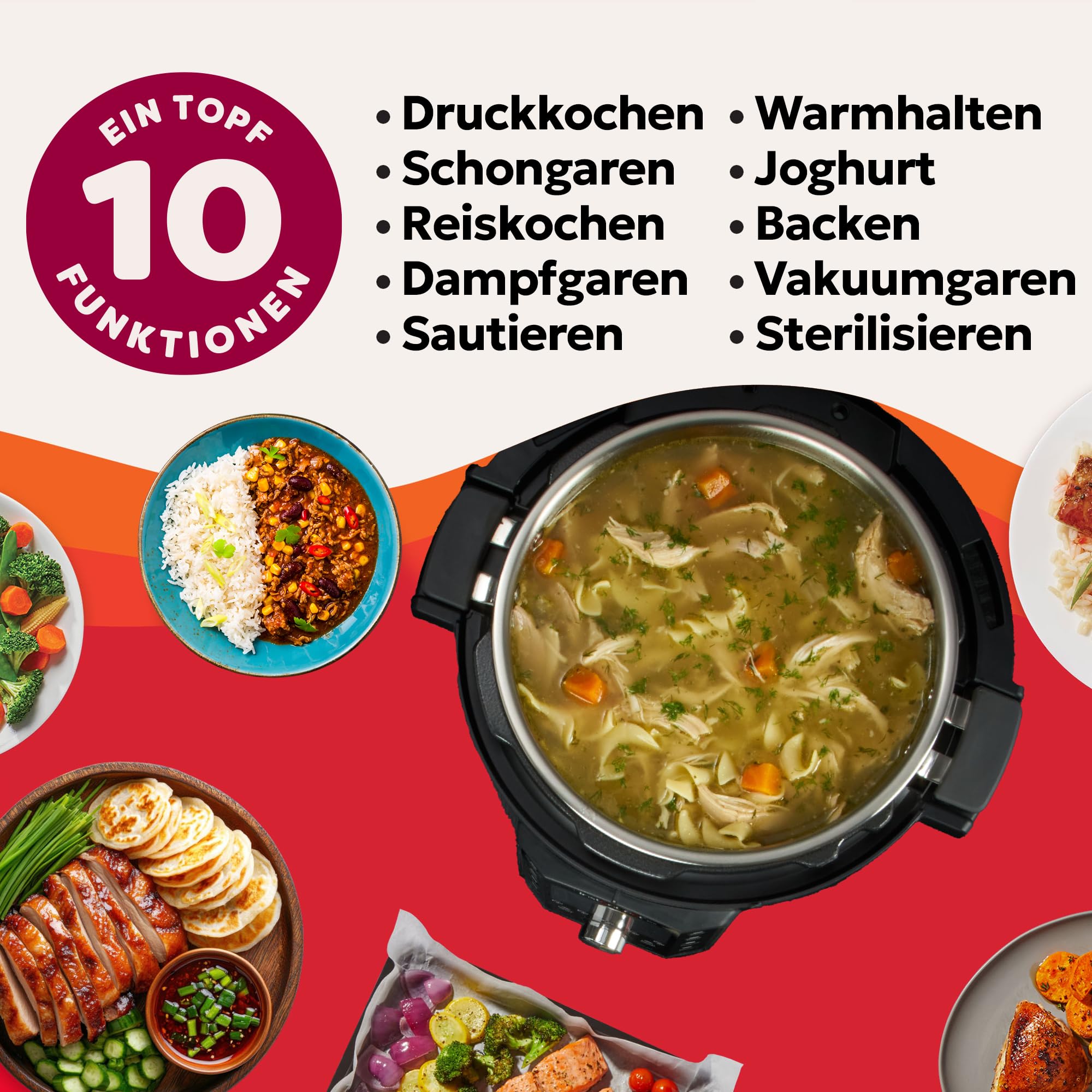 instant-pot-pro-10-in-1-multikocher-schnellkochtopf-8-liter image 6
