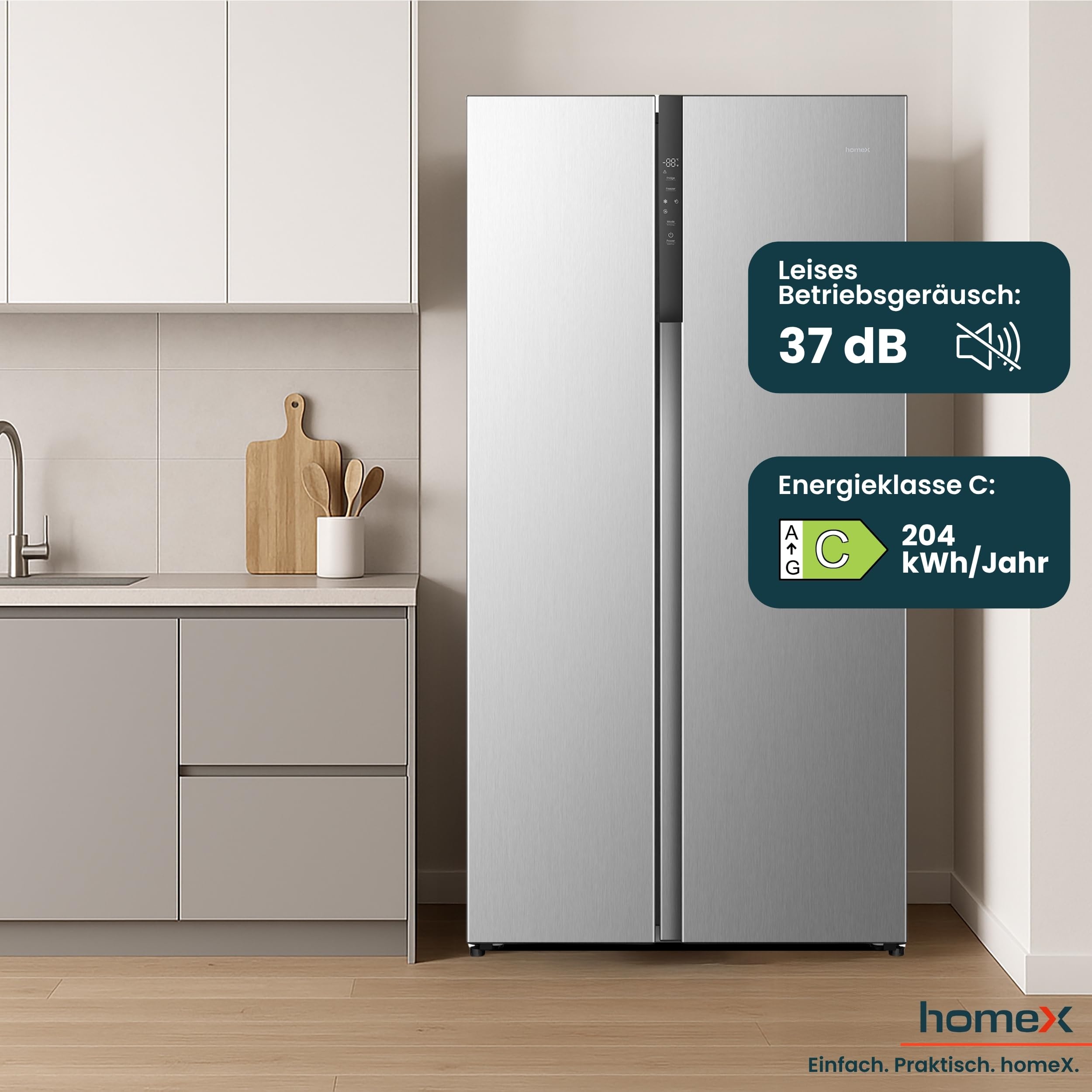 homex-k-hlen-cfbsn5441c-s-side-by-side-k-hlschrank-silber-544-l image 6