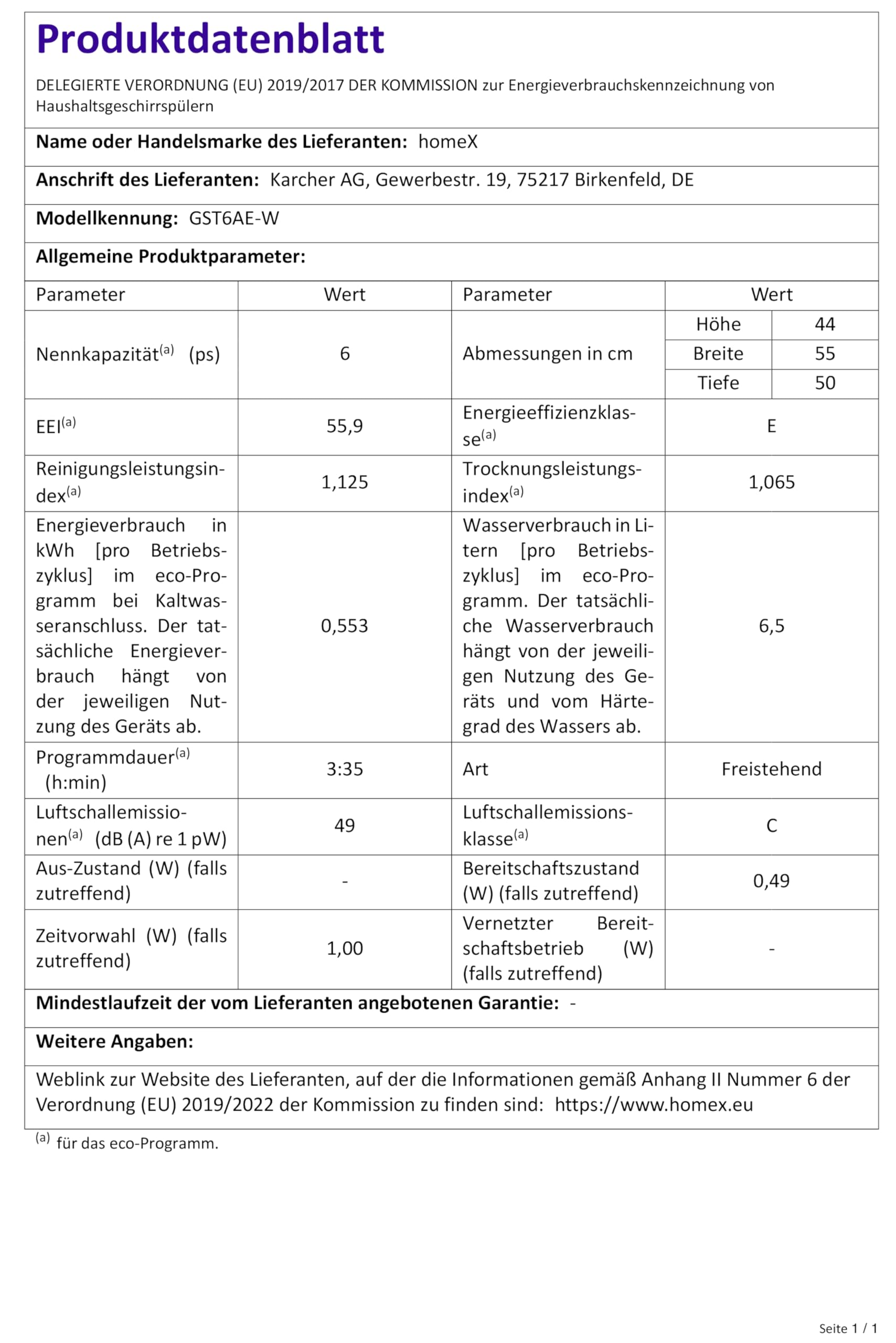 homex-gst6ae-w-tischgeschirrsp-ler-wei-6-gedecke image 8