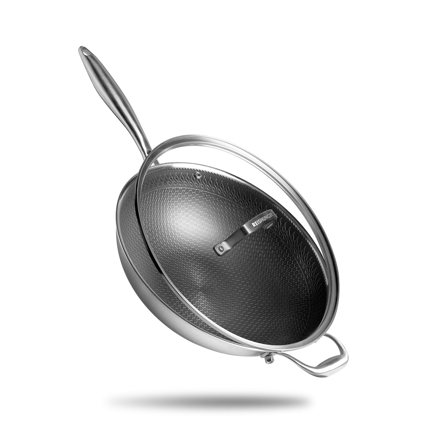 reishunger-premium-wok-edelstahl-32-cm-mit-deckel image 1