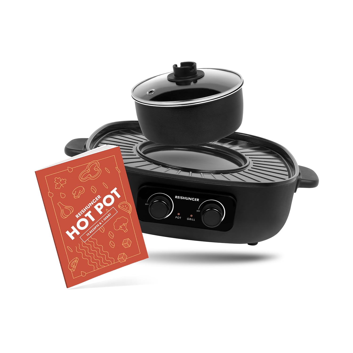 reishunger-hot-pot-mit-grillfunktion-2l-topf-2-4-personen image 1