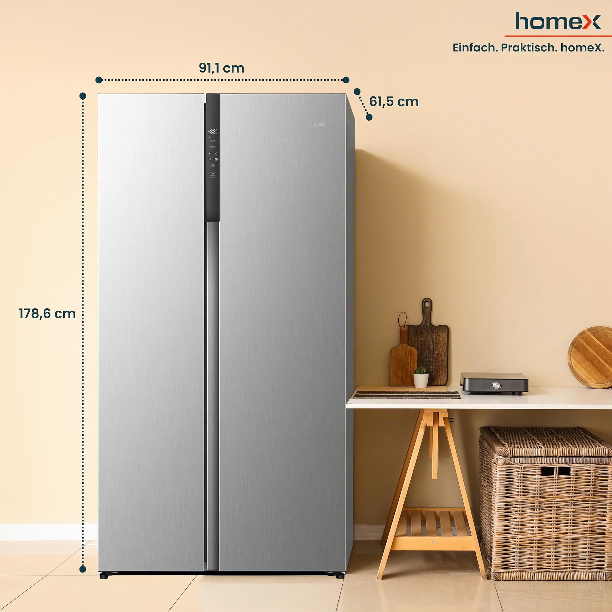 homex-k-hlen-cfbsn5441c-s-side-by-side-k-hlschrank-silber-544-l image 4