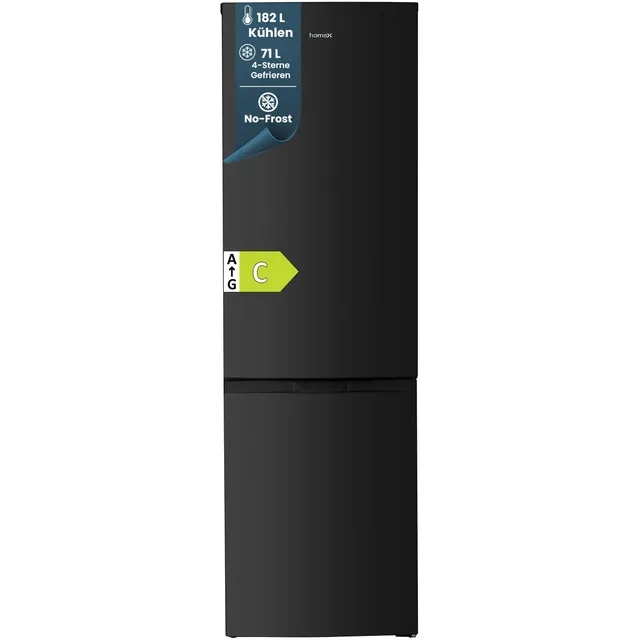 homex-k-hlen-cfsn2531c-b-k-hl-gefrierkombi-253l-schwarz image 1