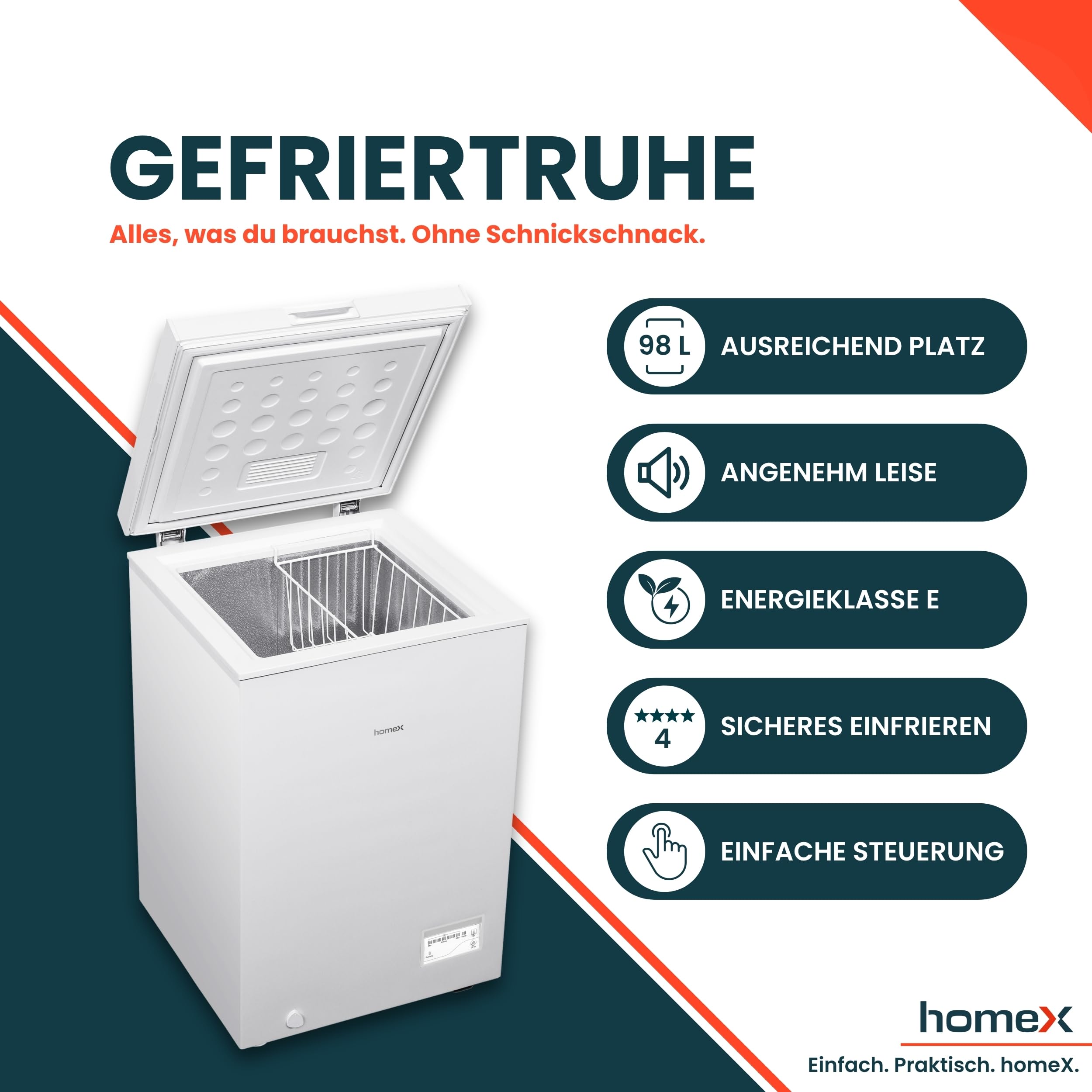 homex-gefrieren-ft0981-w-gefriertruhe-98-liter-wei-4-sterne image 2